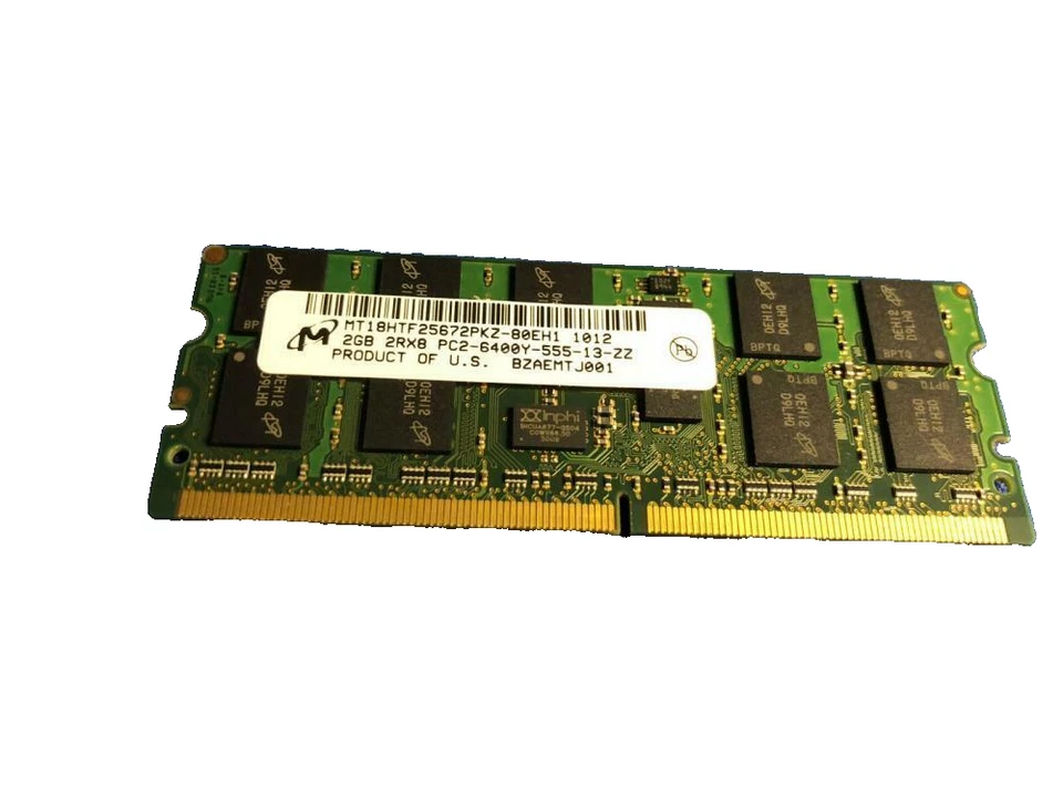 MT18HTF25672PKZ-80EH1 MICRON 2GB 2RX8 PC2-6400Y-555-13-ZZ NEW - Image 1 of 1