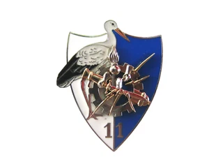 INSIGNE MATERIEL 6° RMAT DET. DE GRESSWILLER (NUMEROTE 133) CIGOGNE FAB. IMC - Imagen 1 de 2