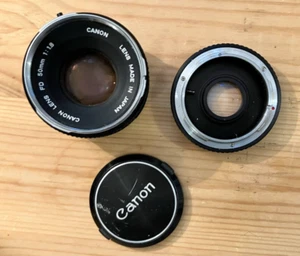 Vintage Canon FD 50mm f/1.8 Lens - Includes FD to Canon EOS - Picture 1 of 6