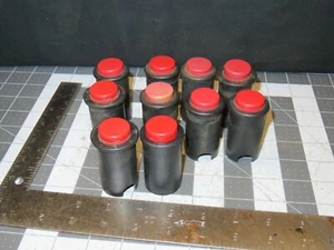 lot of 10 REES 01953-002 RED CYLINDER PUSHBUTTON N.O. MOMENTARY CONTACTS 1" DIA  - Picture 1 of 3