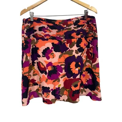 Falda Floral Trina Turk Diamante MacArthur Park Mujer 14 Seda Mini Bohemia Hippi Foto 1 de 4