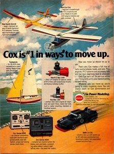 Cox RC Print Ad Ephemera Wall Art Decor Cub Tradewinds Pee Wee Sanwa Radios - Picture 1 of 1