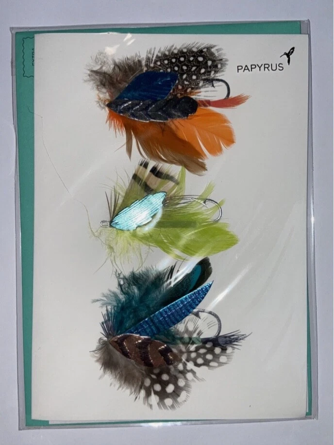Papyrus Father's Day Card | Fishing Hooks Feathers - Image 1 of 1
