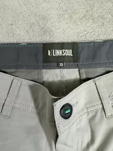 Linksoul Short Mens 33 Grey Golf Hybrid Athletic Performance Outdoor Pocket Knit - Picture 1 of 5