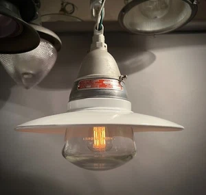Crouse-Hinds Explosion Proof Industrial Light 14" White Shade, UL-Socket, Ground - Picture 1 of 14