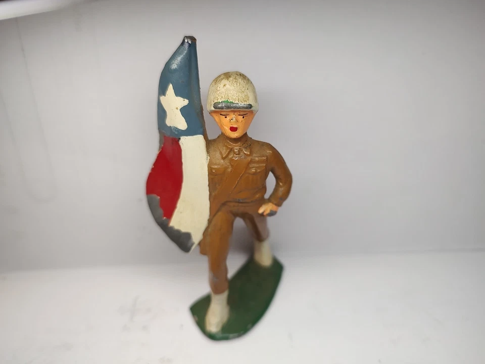 Manoil WW2 Rare Flag Bearer - Image 1 of 3