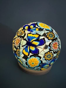 60er Jahre Blumenkind Better Homes & Gardens Polymer Ball leuchtet, 4-1/2" x 4" - Bild 1 von 5