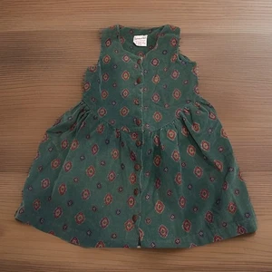 Samara Cord grün Vintage Kleinkind Kleid Gr. 4 - Bild 1 von 5