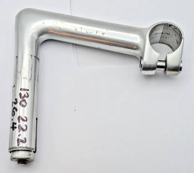 CINELLI 1A QUILL STEM ITALY 22.2 CLAMP 26.4MM 130MM REACH SILVER ALUMINUM - Image 1 of 4
