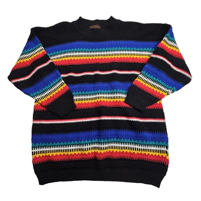 Vintage Yarnworks Sweater Womens Medium Multicolor Pullover Rainbow Made in USA - Image 1 of 4