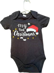 La Viva Sports Baby Suit Black My First Christmas New Size 3-6 Months - Picture 1 of 7