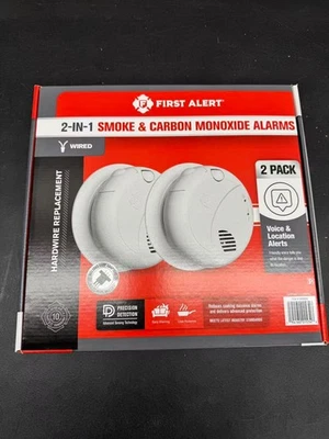 First Alert Hardwired Combo Smoke and CO Alarm - Image 1 of 4