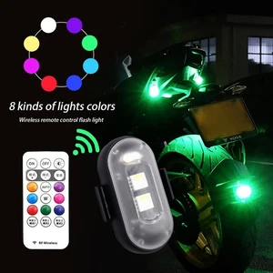 Drahtlose RGB Flugzeug Stroboskop Lichter LED Blitz Warnung für Drohne & Motorrad - Bild 1 von 11