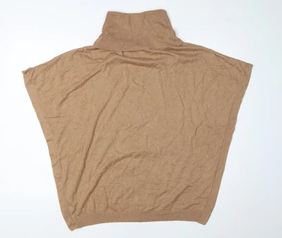 Very Women's Brown Roll Neck Cape Jumper Size 12 - Image 1 of 4