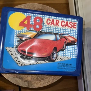 Tara Toy 70s-80s 48 Car Case Vinyl Vtg Rare Version With 15 Vintage HotWheels - Picture 1 of 16