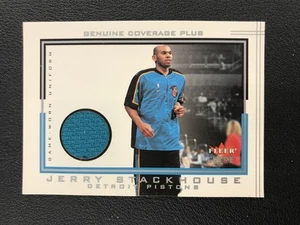 2001-02 Fleer Genuine Jerry Stackhouse Washington Wizards GM WORN JERSEY - Picture 1 of 2