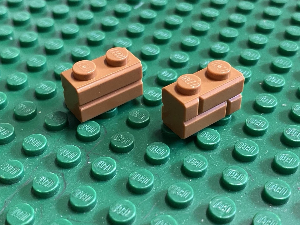 LEGO (3004) 1x2 MARRONE REDDISH MATTONE MURO , 2 Mattoncini Brick Basic Steine - Immagine 1 di 1