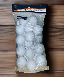 Pelotas de golf de práctica de plástico Club Champ 15 polímero duradero mejora tu juego de golf - Imagen 1 de 3
