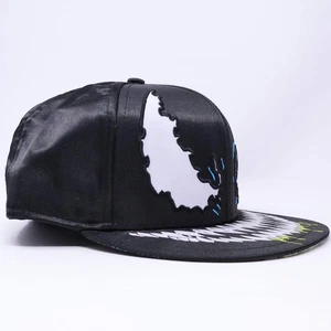 Neu mit Etikett 5/8 Mütze Kappe schwarz Satin Venom Marvel Spider-Man 59fifty New Era nicht verstellbar - Bild 1 von 6