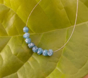 Cuentas de diamante crudo sueltas sin cortar azul natural de 2 quilates para joyería. - Imagen 1 de 6