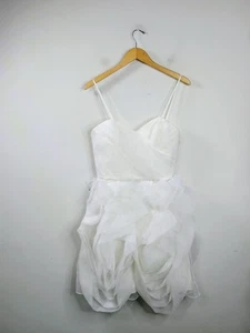 WTOO Walter Watters Short Convertable Strap Wedding Dress 8 White - Picture 1 of 7