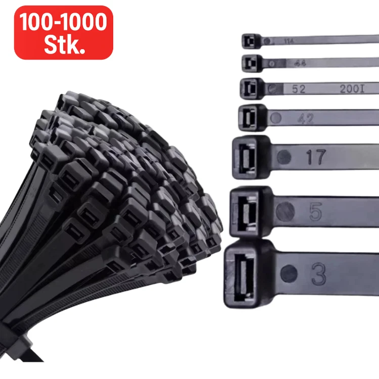 SMARTIFY SHOP Profi Kabelbinder | UV-Beständig | Nylon | hohe Zugfestigkeit | 100 - 1000 Stk.