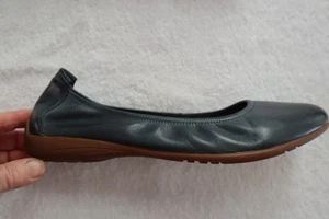 Dark Blueberry Blue Leather JOSEF SEIBEL Dbl Air Reaction Flats EU 40 US 9 - 9.5 - Picture 1 of 6