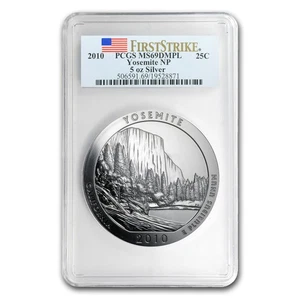 2010 5 oz Silver ATB Yosemite MS-69 DMPL PCGS (FirstStrike®) - Picture 1 of 3