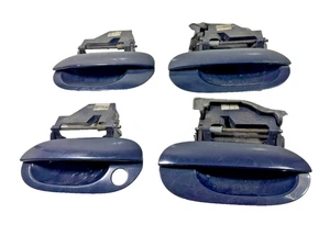 Juego de manijas de puerta exteriores BMW E39 todo derecho izquierdo delantero trasero azul - Imagen 1 de 2