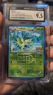 2013 Pokemon Leafeon Plasma Freeze 11/116 Cross Holo SPT Championships CGC 9 - Image 1 of 4