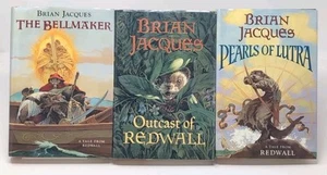 🦊 Redwall 3-Book Lot – 1st Editions HC – Bellmaker, Pearls of Lutra, Outcast 🦊 - Picture 1 of 11