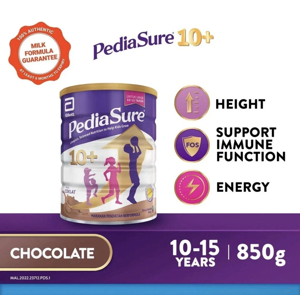 Abbott PediaSure Complete Nutrition Growth 1-10 Years Chocolate 1 X 850g - Image 1 of 4