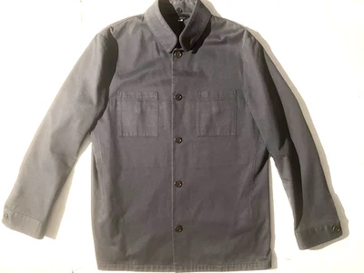 Vintage HELMUT LANG Mens Blazer Gray Cotton Jacket Shaket Nehru sz 54 44 Italy - Image 1 of 4