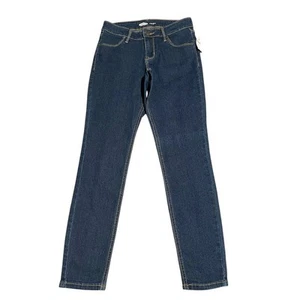 Old Navy Jeans Women's Size 0 Mid-Rise Super Skinny Dark Blue Denim Pants NEW - Picture 1 of 10