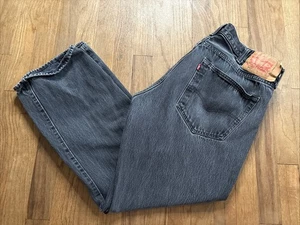 Levi’s 501 0660 Jeans Black Denim Buttonfly Men’s Size 40X30 - Picture 1 of 13