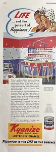 Boston Varnish Company selbstglättende Kyanize Emaille Oberfläche Vintage Druck Anzeige 1943 - Bild 1 von 1