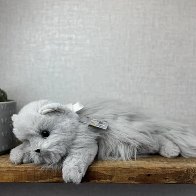 TY Classic Smokey Cat 1987 Version - Lifesize Grey Persian Cat Blue Eyes RARE - Image 1 of 4