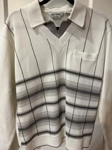 Vintage 1960s Knit Texture collar cardigan Shirt Men’s Large. Goodfellas  - Picture 1 of 1