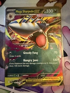 Pokemon Mega Sharpedo ex 061/094 Doppio Raro Holo Fiamme Fantastiche - Foto 1 di 1