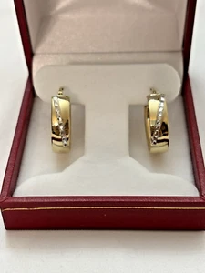 Pendientes aro oro amarillo y blanco 14k (2,4 gramos) - Imagen 1 de 7