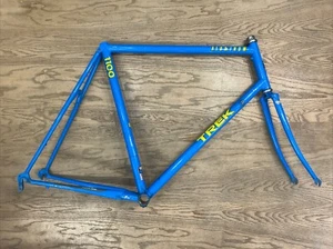 Trek 1100 Aluminum Road Bike Frame & Steel Fork Frameset 62cm XL 1989 Blue - Picture 1 of 24