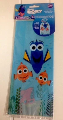 Bolsas de golosinas de cumpleaños Finding Dory Favor con lazos 16ct Wilton nuevas Foto 1 de 4