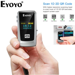 Eyoyo Wireless 2D Barcode Scanner LCD Display QR Code Reader for Android iOS PC - Picture 1 of 12