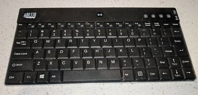 ADESSO WIRELESS BLUETOOTH KEYBOARD ULTRA SLIM METAL BLACK WKB-1000SB ANDROID - Image 1 of 3