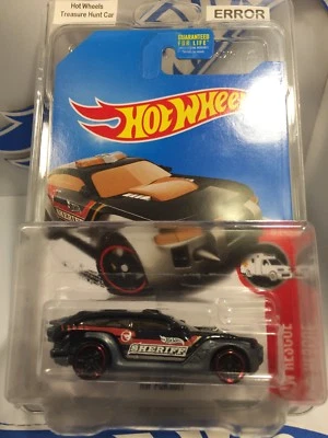 Hot Wheels 2017 Regular Treasure Hunt - HW Pursuit - ERROR on the rear panel - Image 1 of 4