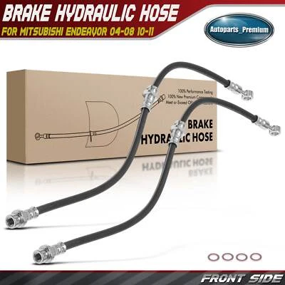 2x Manguera hidráulica de freno delantera derecha y derecha para Mitsubishi Endeavor 2004-2008 2010-2011 Foto 1 de 4