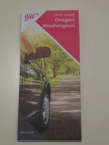 AAA  Oregon Washington State Map   2021 = - Picture 1 of 1