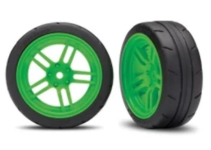 Traxxas 8373 - Response Tires, Split Spoke 1.9" Wheels, Green, Front - Picture 1 of 1