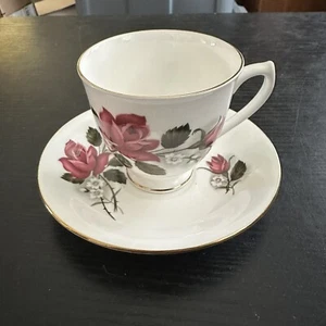 Royal Kent Bone China Tea Cup & Saucer (Pink Rose) - Picture 1 of 10