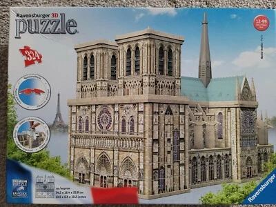 Ravensburger 3D Puzzle~Notre-Dame Paris~324 Pieces~No 125234 - Image 1 of 4